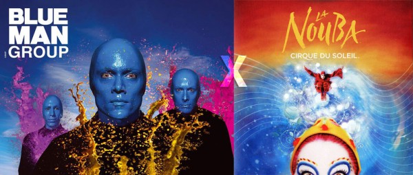 Qual a melhor apresentação, Blue Man Group ou Cirque du Soleil?