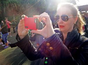 Usando casaco em um dia frio no Disney's Animal Kingdom