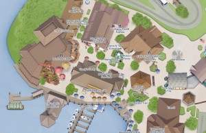 Mapa específico do Marketplace, em Disney Springs
