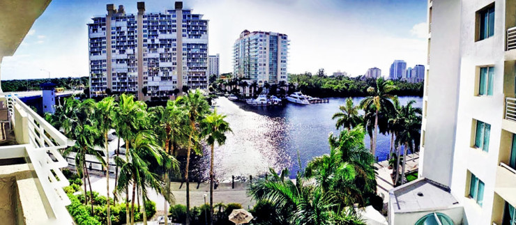 Vista do nosso hotel em Fort Lauderdale