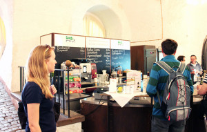 Bela cafeteria dentro do castelo Heidelberg, na Alemanha