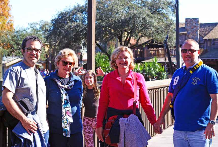 No parque Disney's Magic Kingdom em Janeiro de 2015