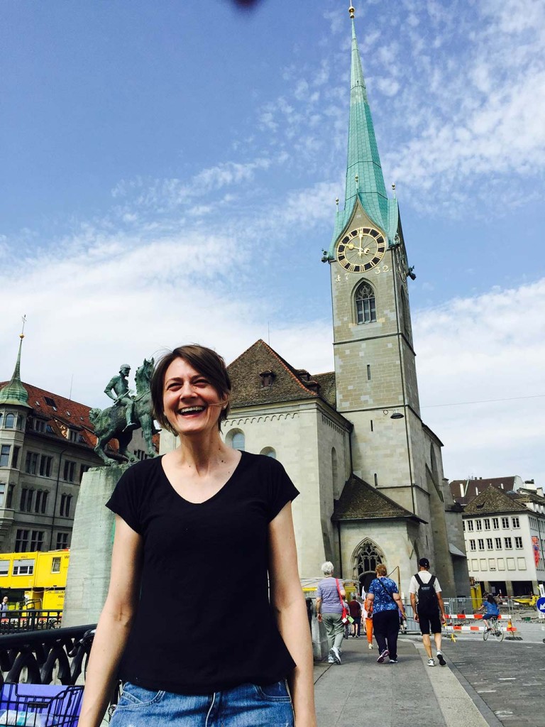 Vista da Fraumünster a partir da ponte MünsterBrücke