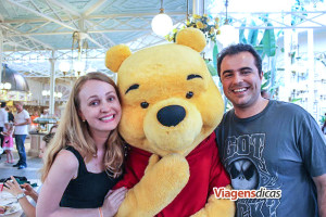 Nós com o Pooh no restaurante The Crystal Palace
